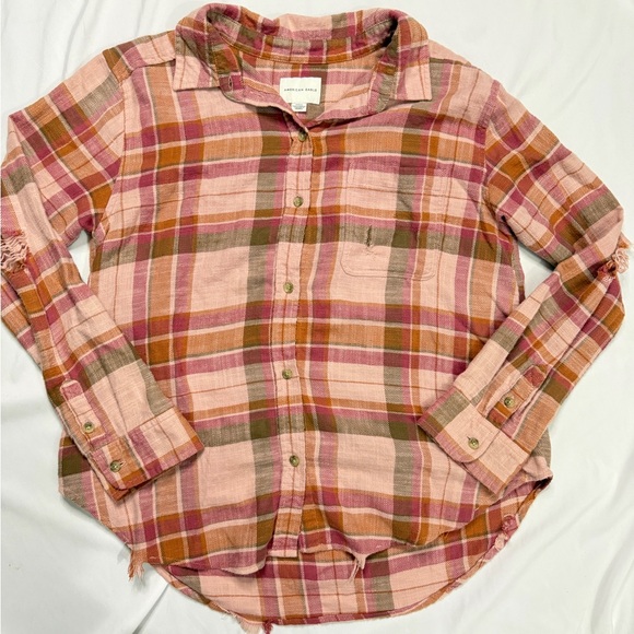 American Eagle Outfitters Sweaters - American Eagle distressed flannel